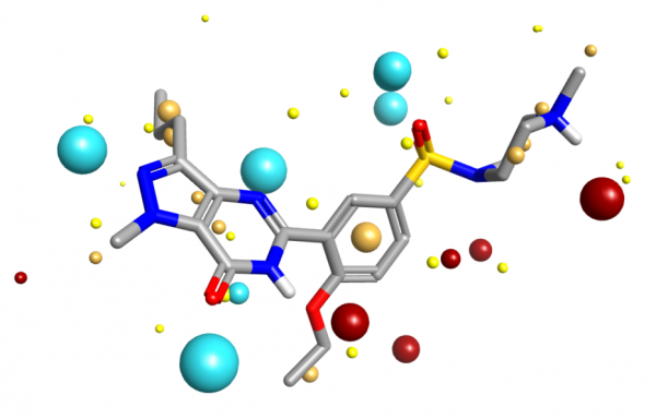 PDB 1UDT提取出西地那非的场点