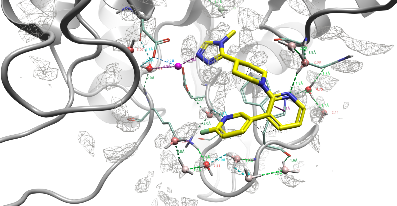 water density for PDB 6GBX Chain A using apo-GIST