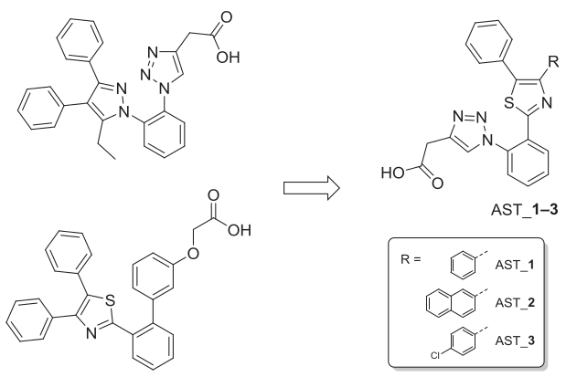 AST_1–3的化学结构式