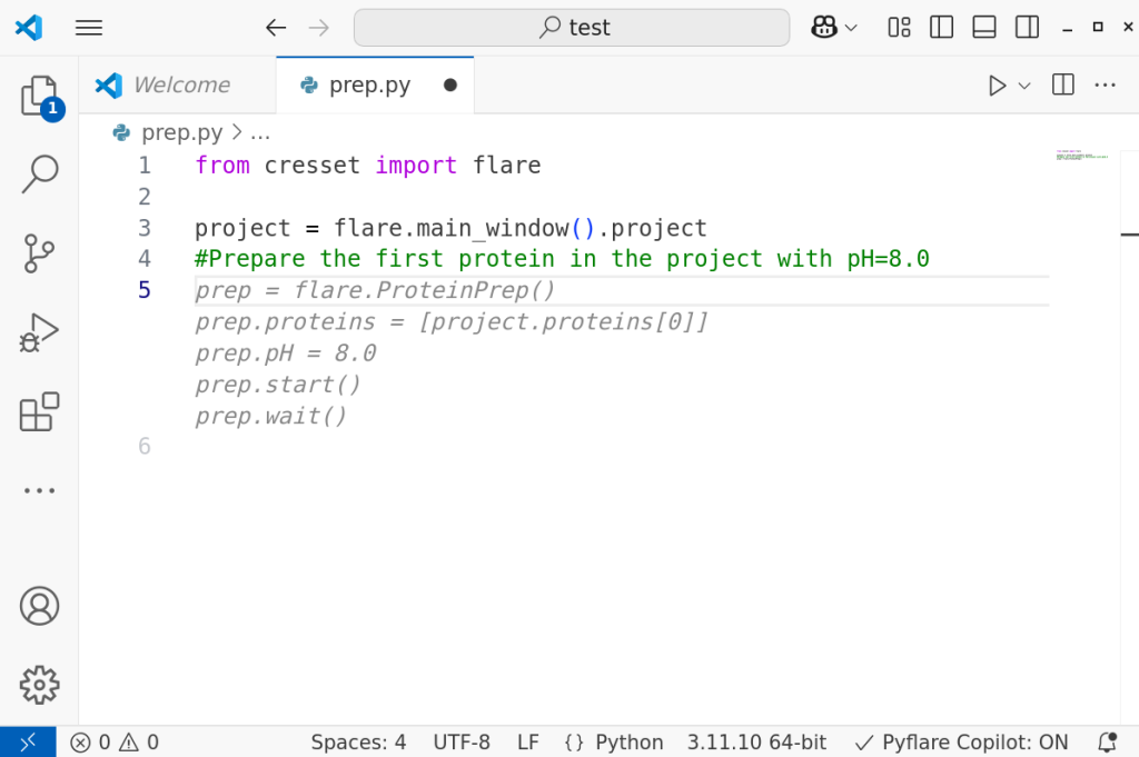 使用PyFlare Co-pilot进行内联自动补全