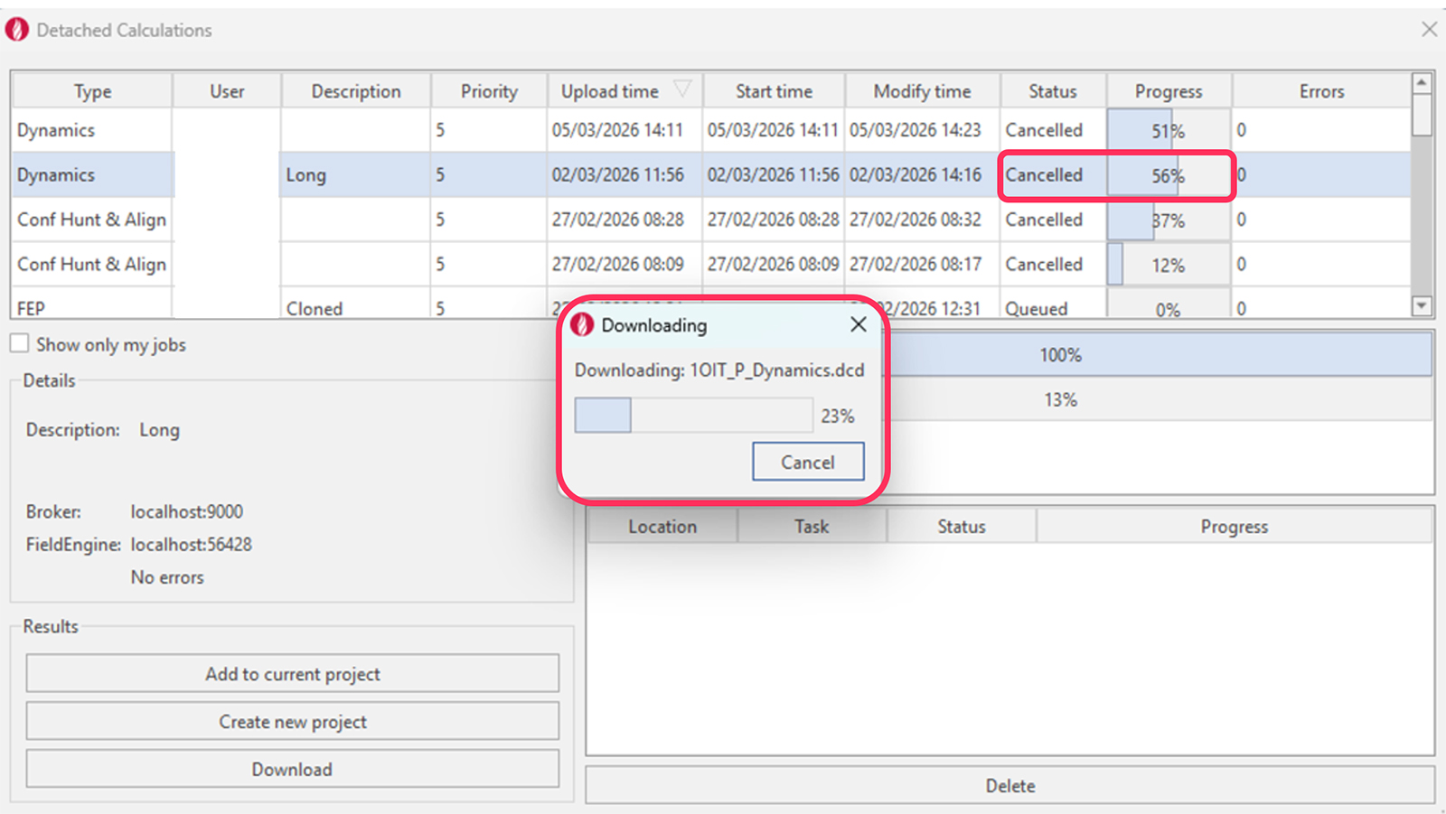 Flare V12/Cresset Engine Broker 3.6 中的分离式计算